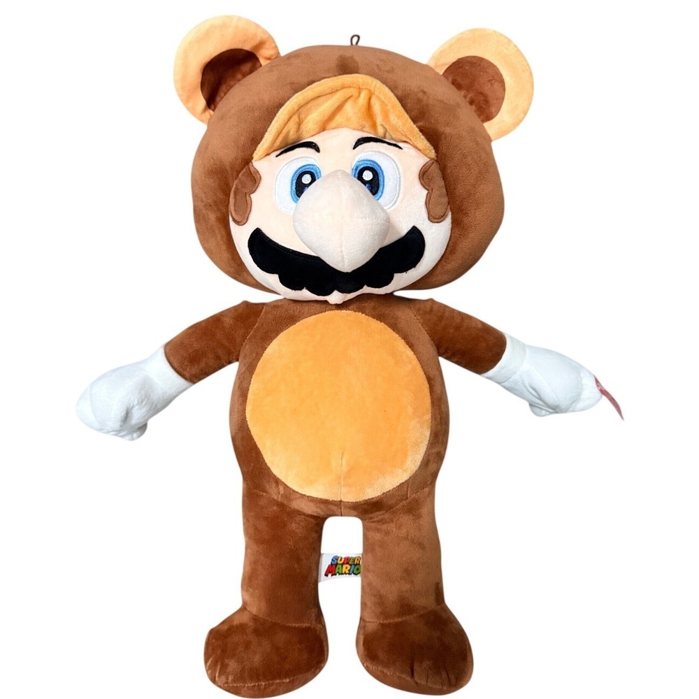 Nintendo‎ Super Mario Tanooki Mario Plush Raccoon Suit Stuffed Toy 21 Inch NWT